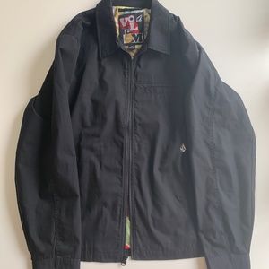 Volcom Zip Up Jacket In Black